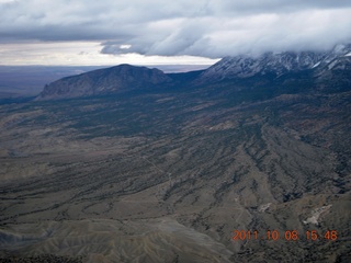 174 7q8. aerial - Utah - obscured mountains
