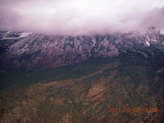 175 7q8. aerial - Utah - obscured mountains