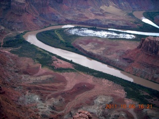 203 7q8. aerial - Utah - Mineral Canyon (Mineral Bottom)  airstrip (soggy and wet)