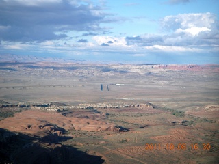aerial - Utah - Mineral Canyon (Mineral Bottom)  airstrip (soggy and wet)