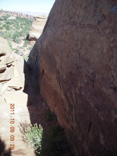 Arches National Park - Devil's Garden hike - climb out from Navajo Arch