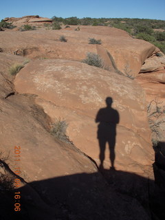 Dead Horse Point hike - Adam's shadow