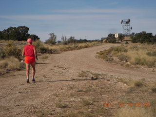50 7qa. Cedar Mountain airstrip - Adam running - back (tripod)