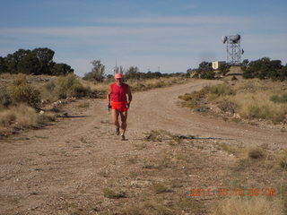 52 7qa. Cedar Mountain airstrip - Adam running (tripod)