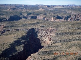 65 7qa. aerial - Mexican Mountain area - slot canyon