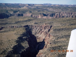 66 7qa. aerial - Mexican Mountain area - slot canyon