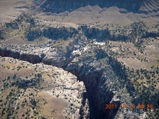 67 7qa. aerial - Mexican Mountain area - slot canyon