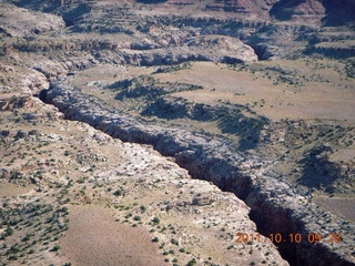 68 7qa. aerial - Mexican Mountain area - slot canyon