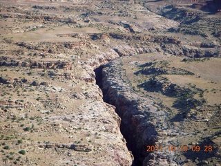 69 7qa. aerial - Mexican Mountain area - slot canyon