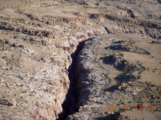 70 7qa. aerial - Mexican Mountain area - slot canyon