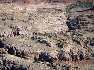 71 7qa. aerial - Mexican Mountain area - slot canyon