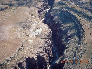 79 7qa. aerial - Mexican Mountain area - slot canyon