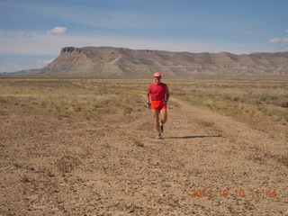 188 7qa. Sand Wash airstrip - Adam running (tripod)