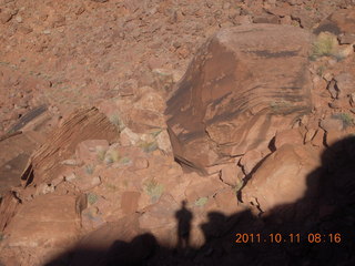 Canyonlands National Park - Lathrop trail hike - Adam's shadow