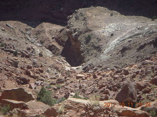 183 7qb. Canyonlands National Park - Lathrop trail hike - Uranium  mine path from above