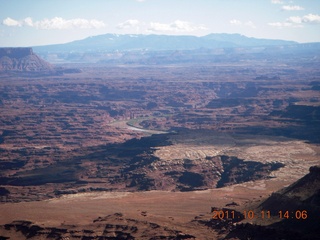 192 7qb. Canyonlands National Park - Lathrop trail hike - 'aerial' vista view