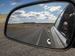225 7qb. Canyonlands National Park - road in mirror