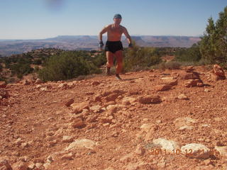 115 7qc. Canyonlands National Park - Murphy run - Adam running (tripod)