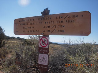 116 7qc. Canyonlands National Park - Murphy run - sign