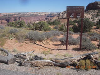 154 7qc. Canyonlands National Park - Alcove Springs - sign