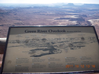 Canyonlands National Park - Green River overlook - sign