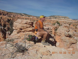 Adam eating lunch at Bryce Canyon National Park