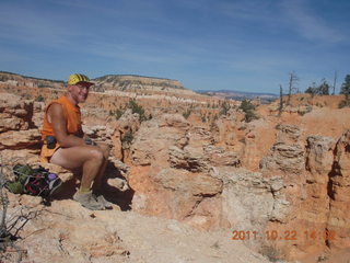 Adam eating lunch at Bryce Canyon National Park