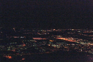 Sean's pictures - N8483R instrument panel at night - city lights