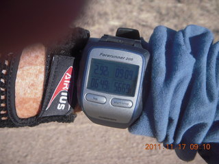 Young International Pleasant Valley run - GPS back at the start of runway