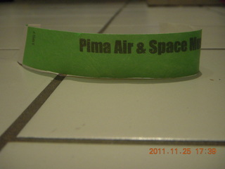 Pima Air Museum wrist band