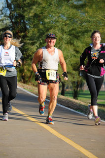 Fiesta Bowl half marathon - Danelle and Adam