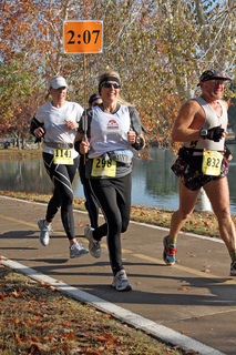 Fiesta Bowl half marathon - Danelle and Adam