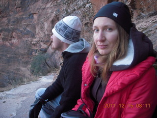 Zion National Park - Hidden Canyon hike - Gokce and Olga
