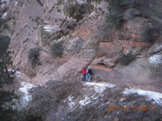 50 7sf. Zion National Park - Hidden Canyon hike - Olga and Gokce (small)