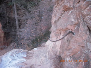 54 7sf. Zion National Park - Hidden Canyon hike - chains
