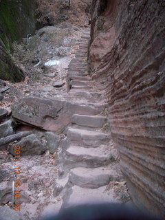 55 7sf. Zion National Park - Hidden Canyon hike - steps
