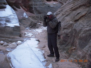 Zion National Park - Shaun taking a picture - Observation Point hike