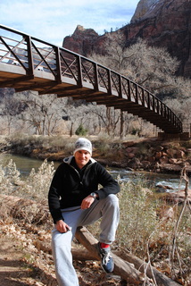 223 7sf. Zion National Park - Gokce at bridge