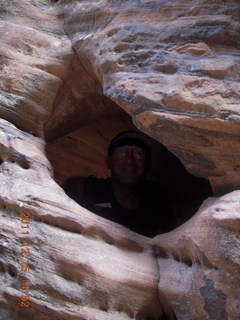 425 7sf. Zion National Park - Angels Landing hike - Adam in rock