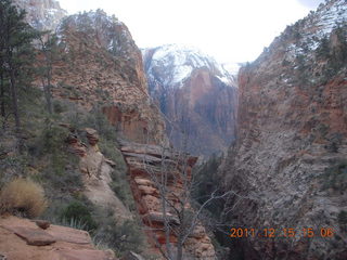 Zion National Park - Angels Landing hike - adam taking a picture of jason