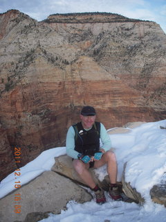 Zion National Park - Angels Landing hike - summit - Adam