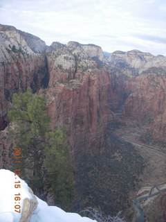 Zion National Park - Angels Landing hike - summit - another hiker and Adam