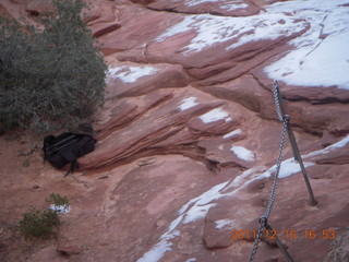 496 7sf. Zion National Park - Angels Landing hike - chains - somebody's suitcase