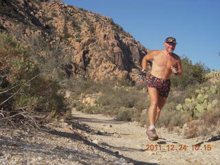 Canyonlands National Park - Lathrop trail hike - Adam running (tripod)