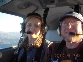 232 7t6. Judy and Adam flying in N8377W