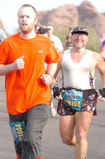 one more picture of Adam at P.F.Chang Rock-and-Roll half-marathon race