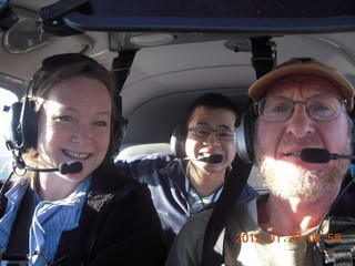 Kelly, Kalun, and Adam flying in N8377W