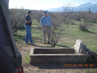 Bouquet Ranch jeep ride - Craig and Jim at gravesite