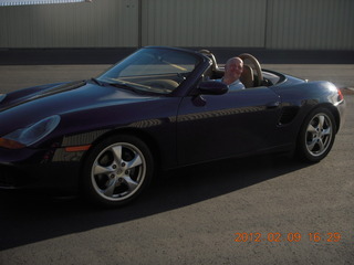 Antoine in his Porsche