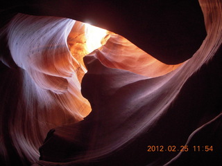 the heart of Antelope Canyon